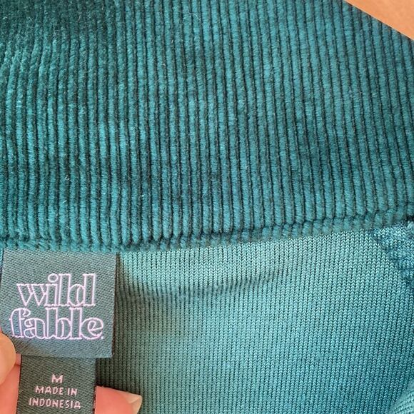 Wild Fable Quarter Zip Velour Pullover Sweatshirt Jacket - Picture 4 of 8